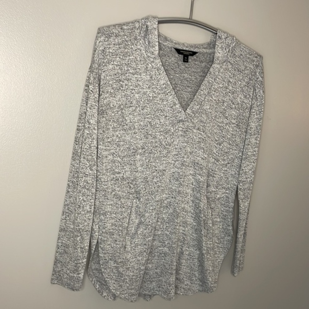 BANANA REPUBLIC | Women’s Gray BANANA REPUBLIC Hooded Long Sleeve Shirt Size XS - Picture 7 of 8